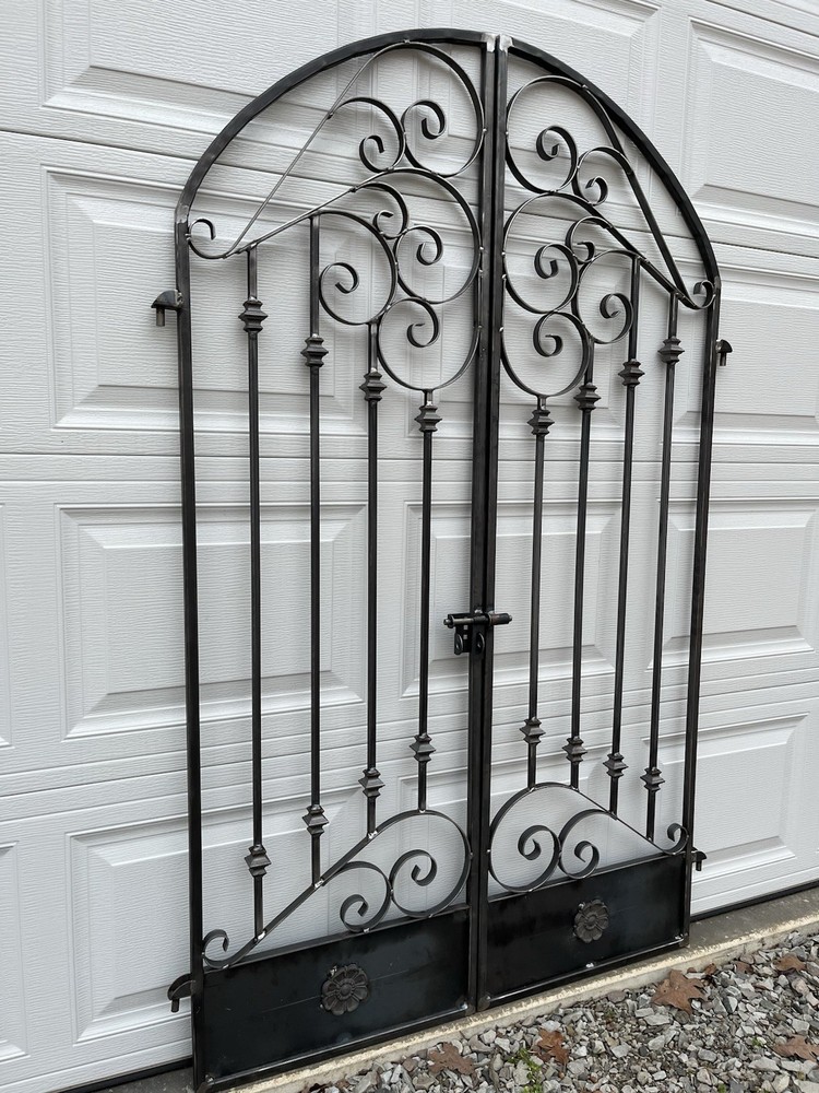 Tuscan  Iron Scroll Garden/ Wine Cellar, Gate 4ft Wide X 6ft Tall
