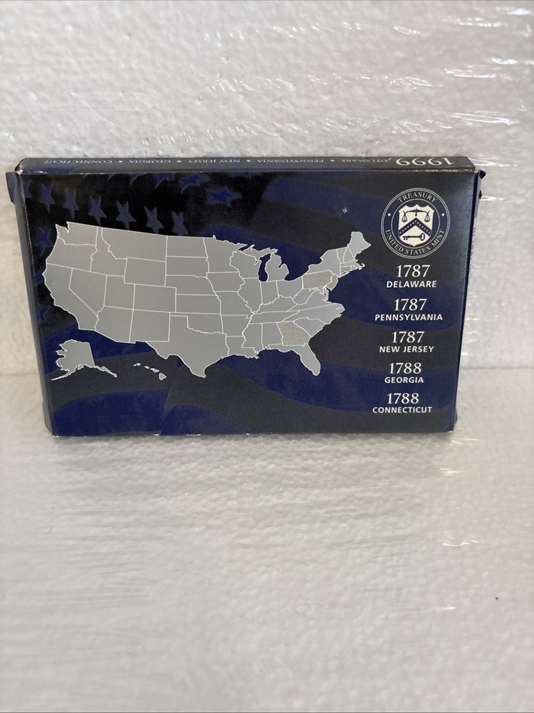 1999 Quarter Proof Set 5 Coin Set Box Has Damage