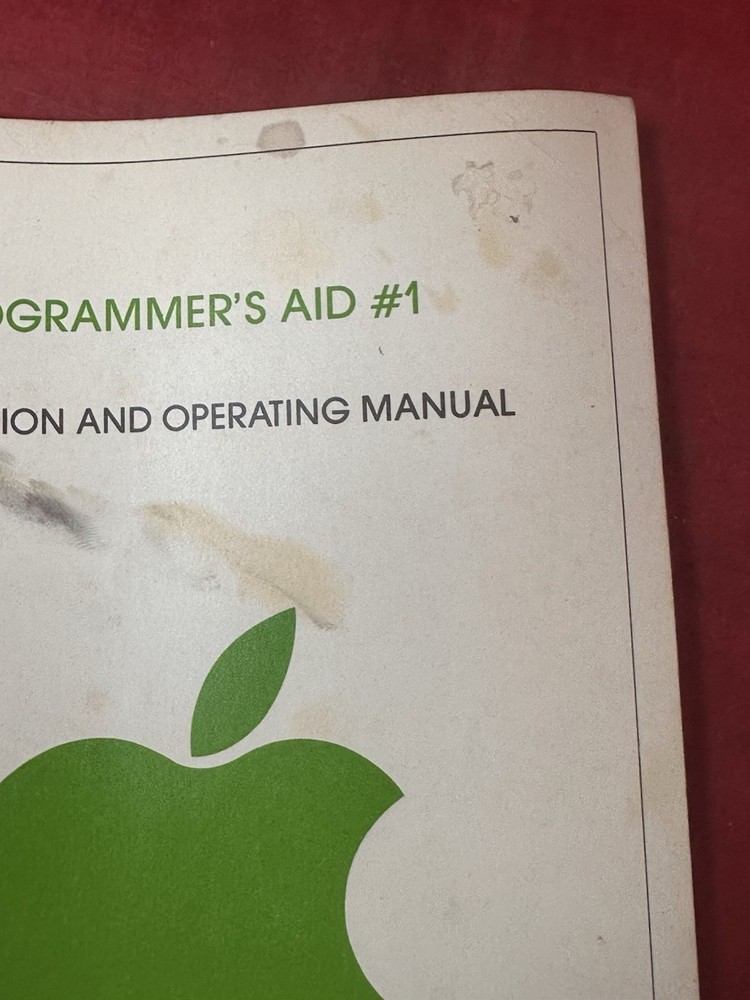 Apple II Programmer's Aid #1 Installation & Operating Manual 1978 VTG Manual