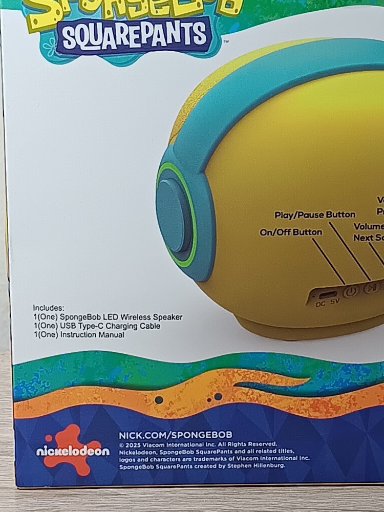 *FREE SHIP* SPONGEBOB SQUAREPANTS SPEAKER Wireless Bluetooth LED Color Changing