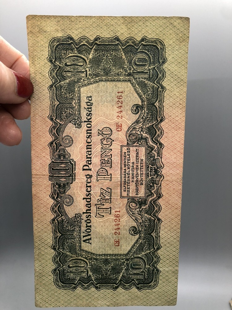 1944 Hungarian 10 Pengo Banknote