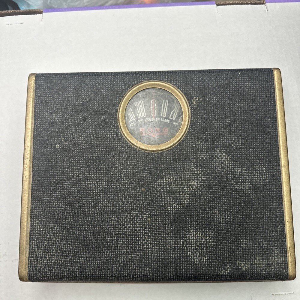 Vintage Black Mid Century BORG Bathroom Scale