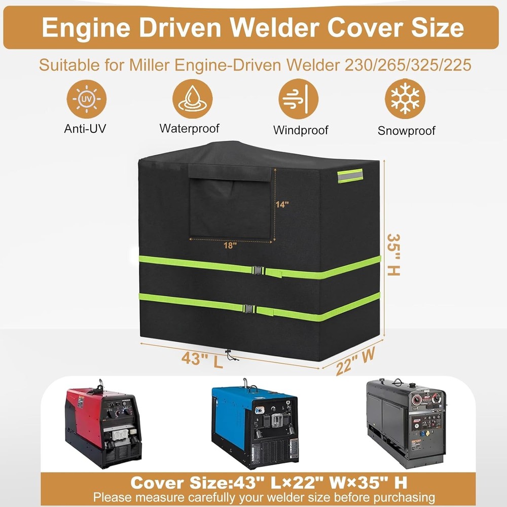 Engine Driven Welder Cover,Waterproof & Windproof Welder Machine Cover
