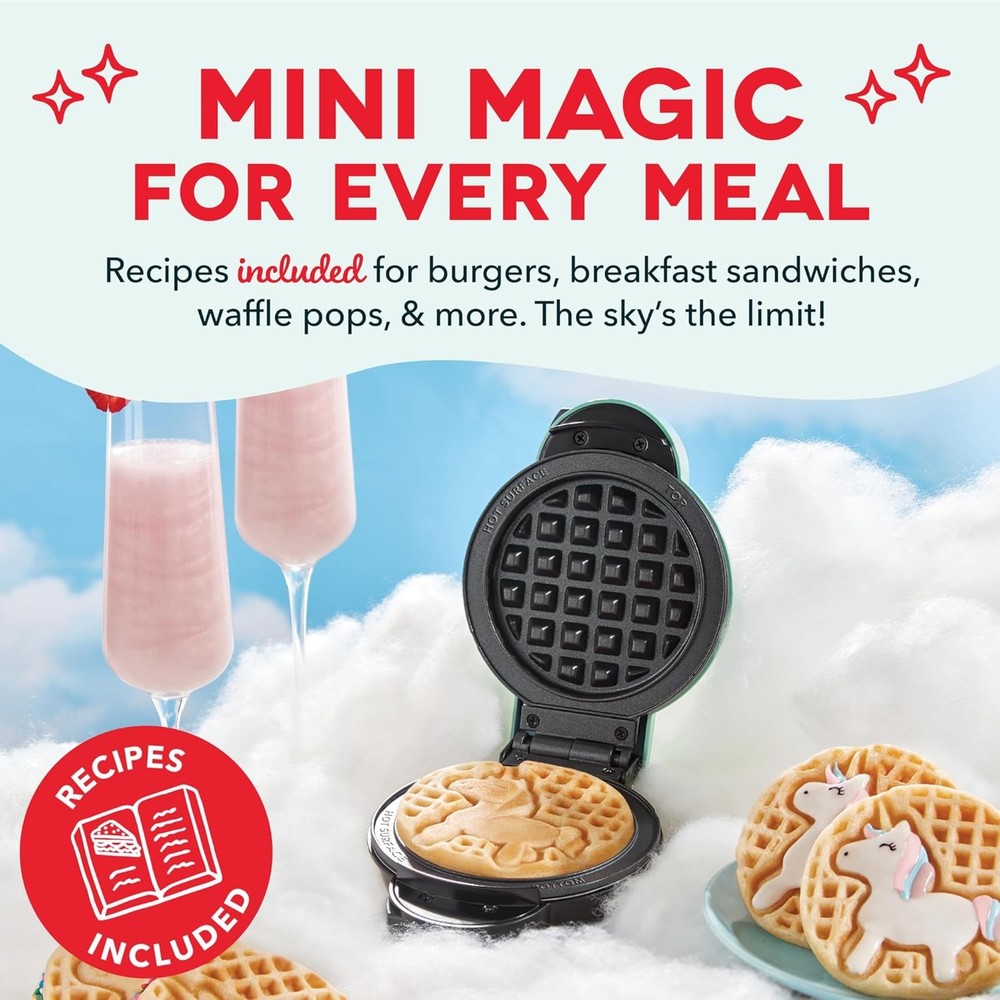 MultiMaker® Mini System Compact Waffle Maker Family Breakfasts Removable Griddle