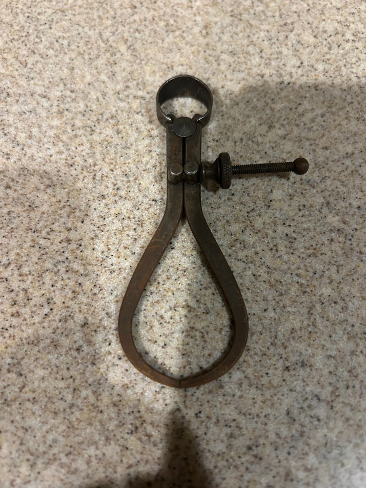 Rare 4" Antique Outside Spring Caliper Machinist Tool