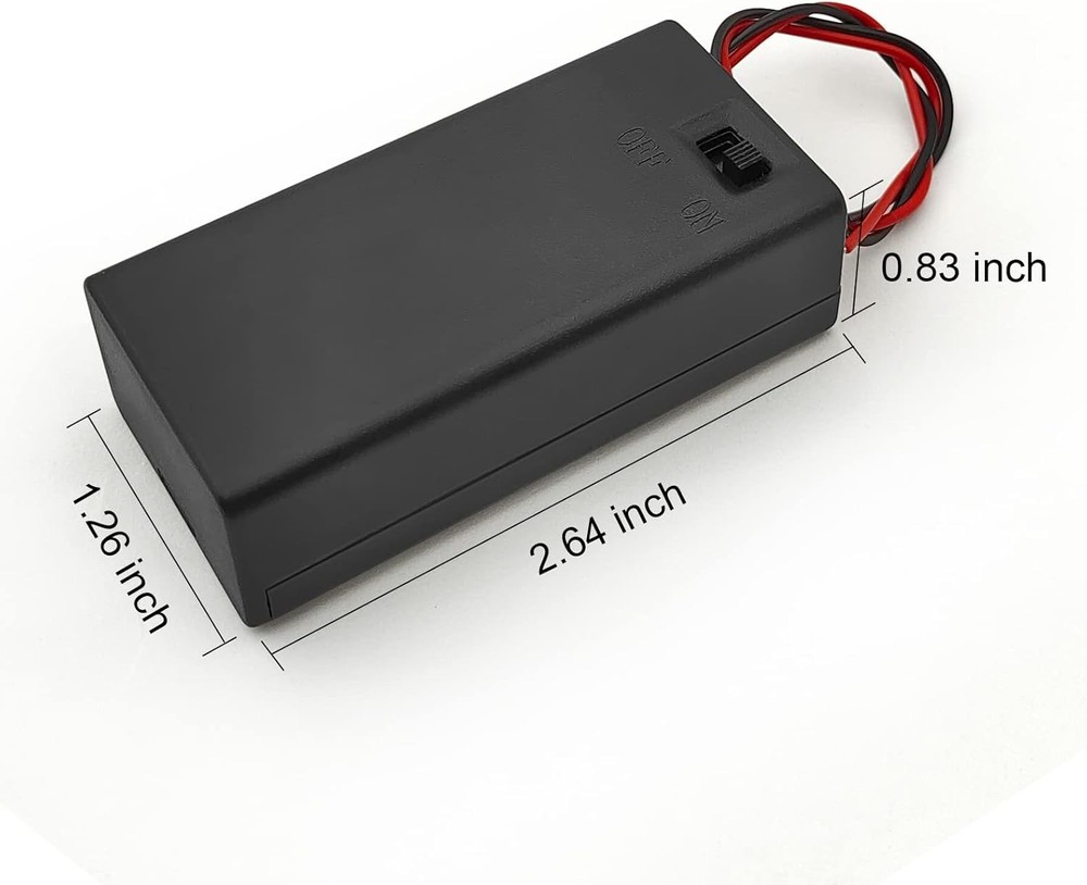 6 Pack 9V Battery Holder with On/Off Switch for Students Experiments LED Strips