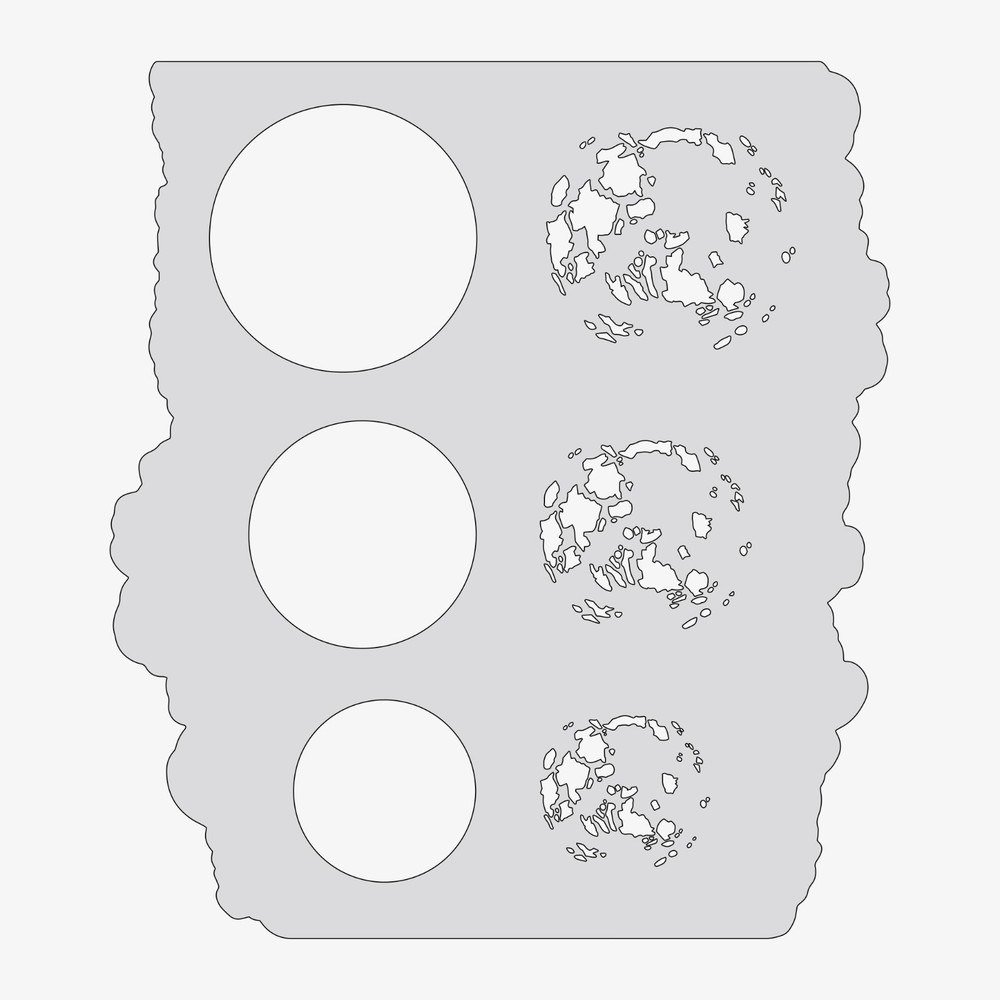 Moon Clouds - Reusable Airbrush Stencil Template