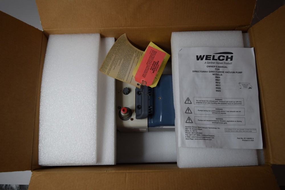 Welch 8907 Rotary Vane Vacuum Pump 8907A #1