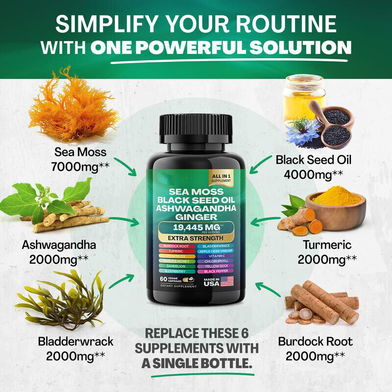 Dynamic Vitality Bundle - Sea Moss Multivitamin & Shilajit Power Combo Set -US-