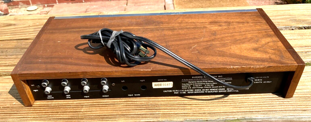 KLH BURWEN RESEARCH DNF 1201A DYNAMIC NOISE FILTER - Hiss filter - Adjustable