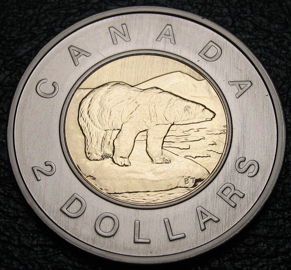 Canada 2006 $2 Polar Bear ( Double Dated at Bottom ) Specimen Uncirculated