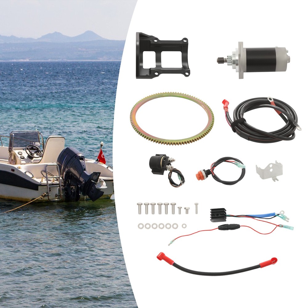 Electric Starter Conversion Kit for Suzuki 2-Stroke 40HP Outboard Engine