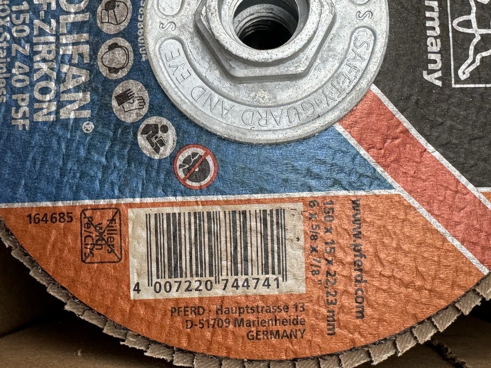 Polifan Flap Discs 6” 5/8-11 Thread 40 Grit