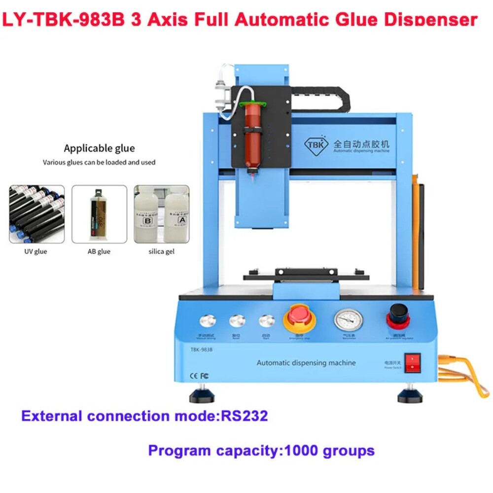 TBK-983B Full Automatic Glue Dispenser 3 Axis Compatible for Mobile Frame Glue