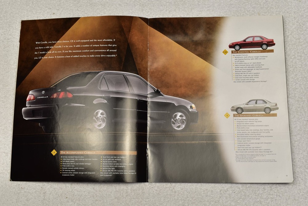 2001 TOYOTA COROLLA SALES BROCHURE