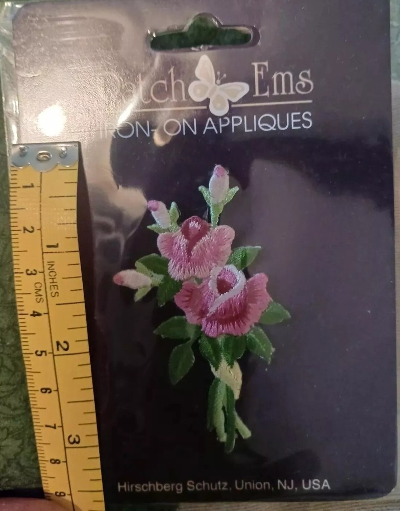 Patch Ems Iron On Applique Rose Bouquet