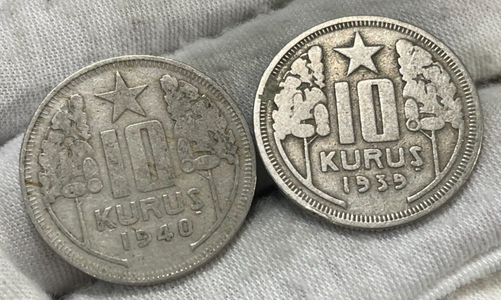 Early Turkey 2 Coins lot