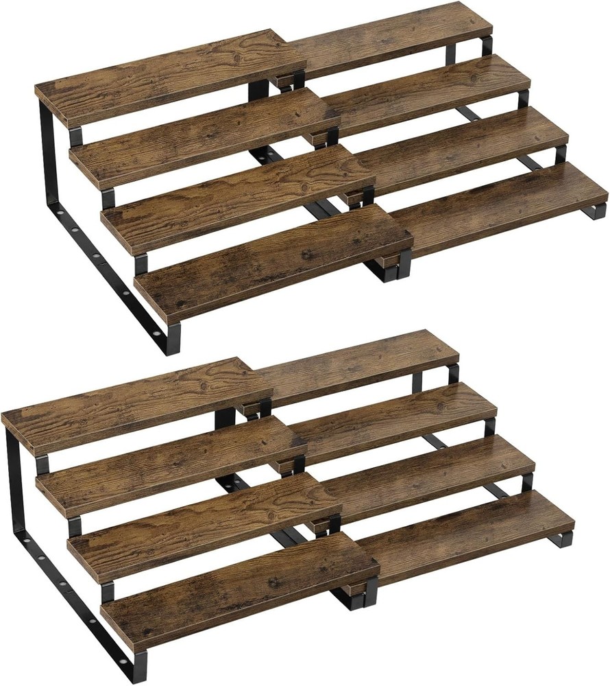 4Pack 4Tier Expandable Spice Rack Organizer Adjustable Step Shelf Storage Holder