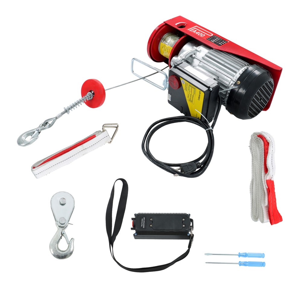 880lbs Automatic Lift Electric Hoist with 328ft Wireless Remote Control 110V