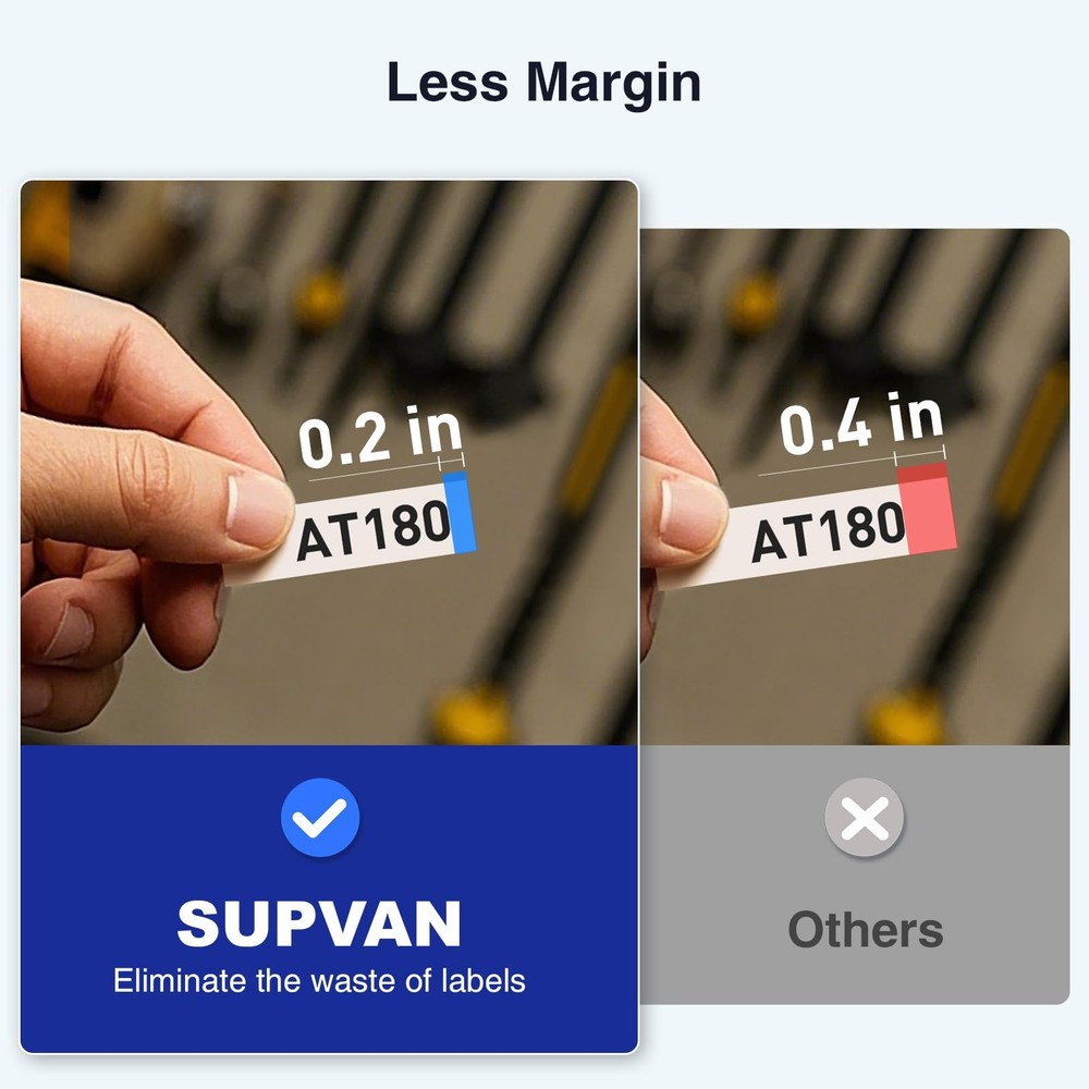 SUPVAN E11 Bluetooth Label Maker Machine with 4 Tapes, Support Keyboard & App...