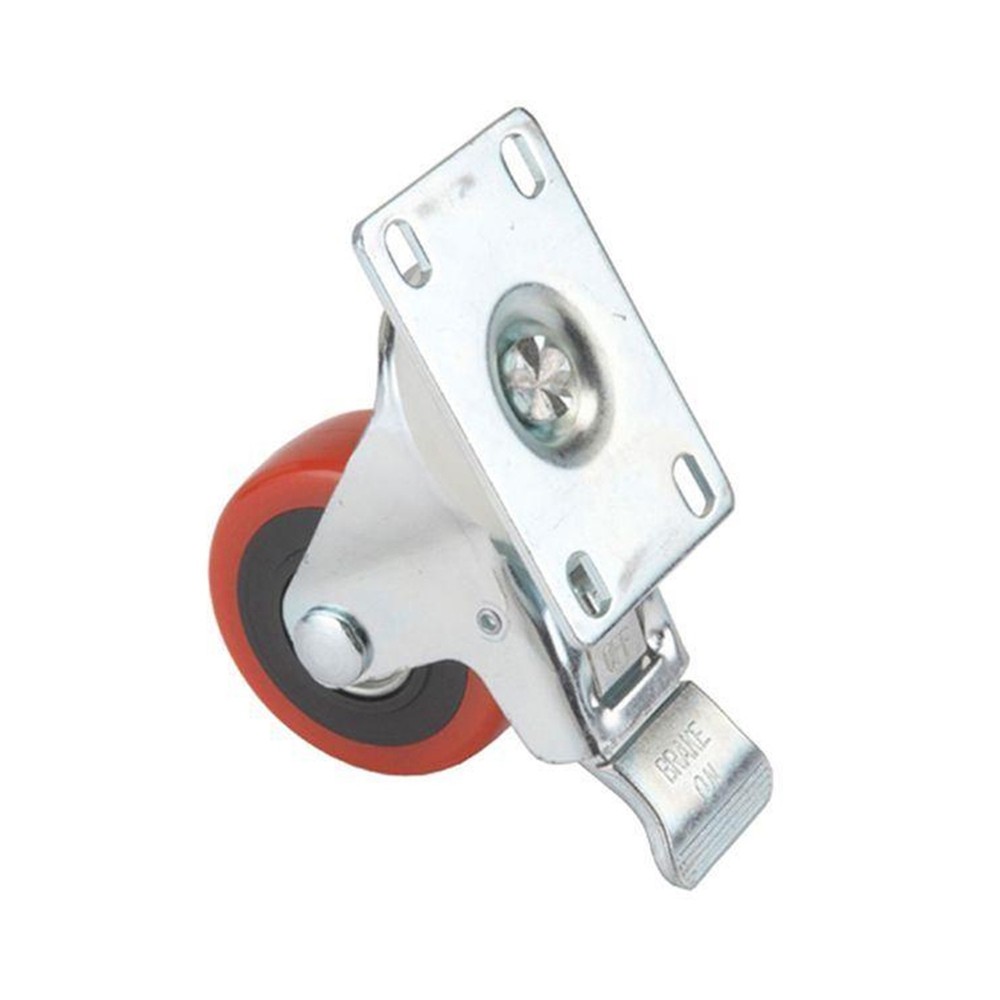 WOODRIVER 5" Caster Double Locking Swiveling with 4 Hole Mounting Plate