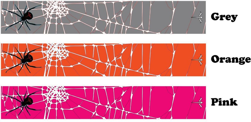 White Water Archery Black Widow Spider Web 2 Arrow Wraps 15 Pc Pick Length Width