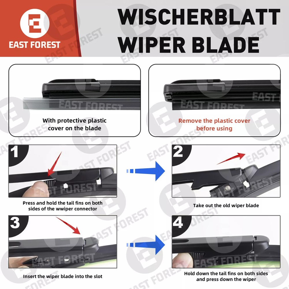 Pack (2) for Chevrolet Silverado 1999-2023 22"+22" Front Windshield Wiper Blade