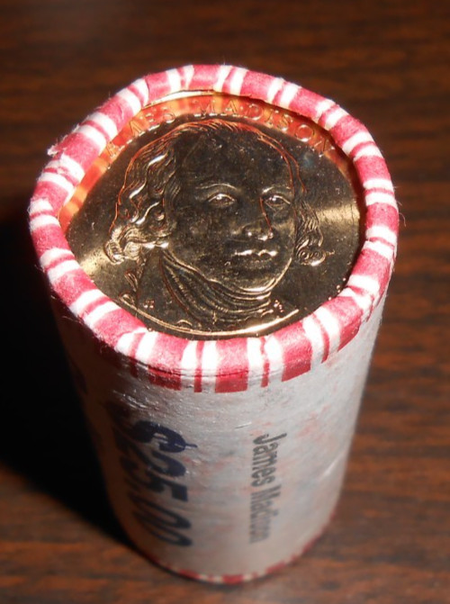 2007 JAMES MADISON $1 PRESIDENTIAL ORIGINAL ROLL - MINT UNKNOWN