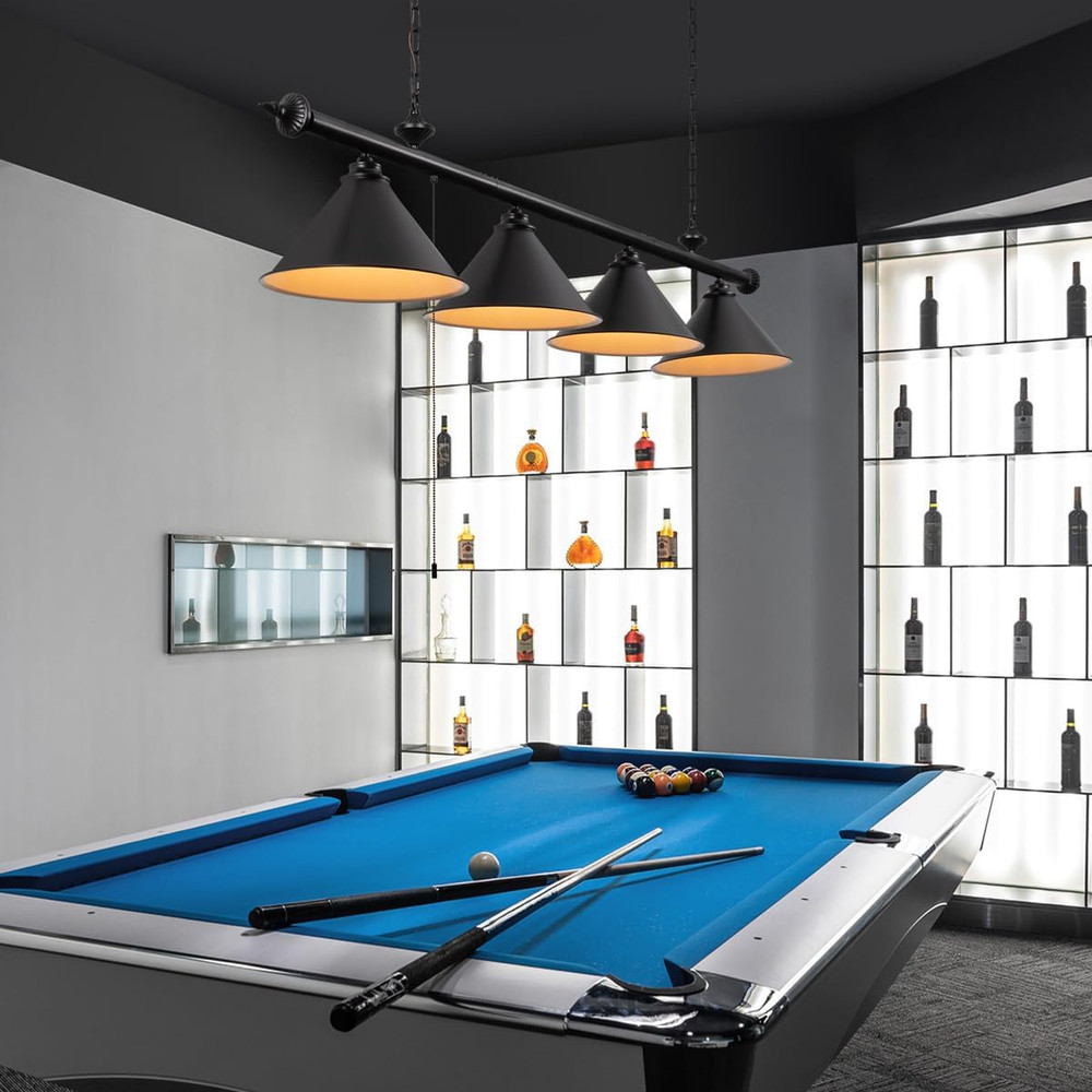 71In Billiard Pool Table Light with Pull Chain Switch on Pendant Light Fixture 4