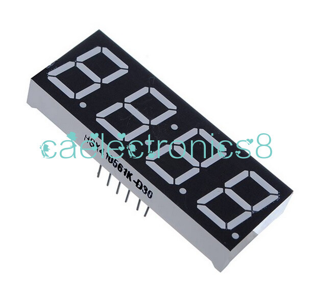 0.56"  4 Digit Super Red LED Display Common Anode with Time Display 12 Pins NEW