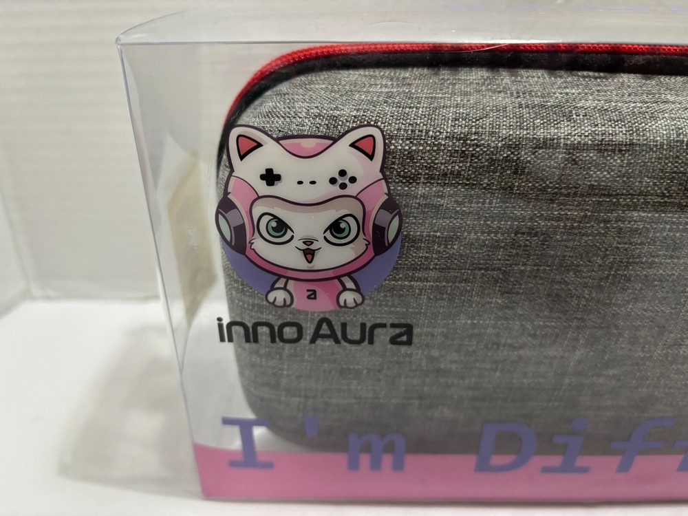 InnoAura 19-in-1 Switch OLED Accessories Bundle with Case, Game Case, (Gray)