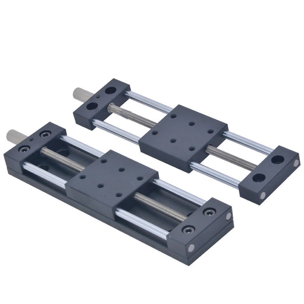 XY Axis Manual Stage Sliding Table Adjust Platform Aluminium Guide 20mm-80mm