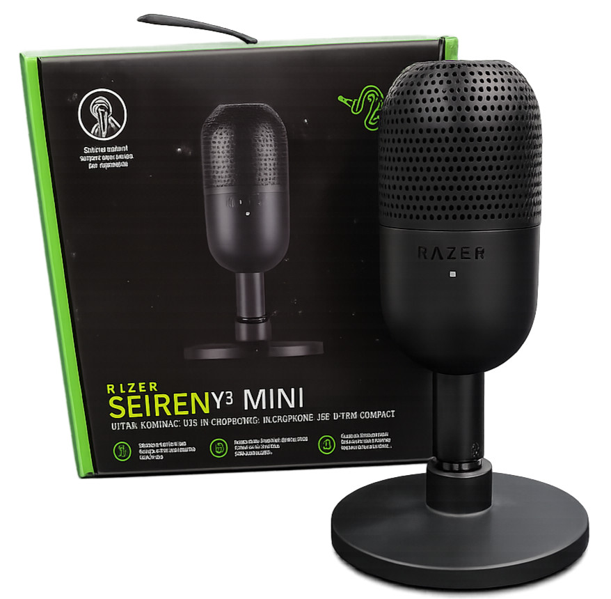 Razer Seiren V3 Mini USB Microphone Compact Gaming Streaming Mic Black