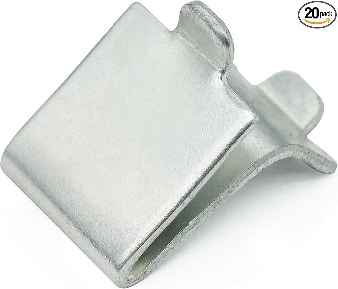 20 Pcs Adjustable Steel Pilaster Shelf Support Clips Shelving Bracket Clips