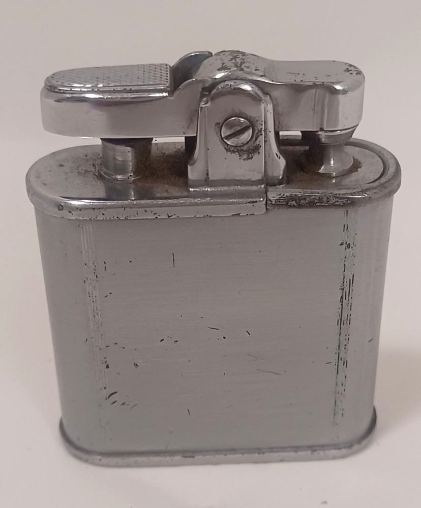 Vintage Ronson Whirlwind Chrome Pocket Lighter With Original Box & Paperwork MCM