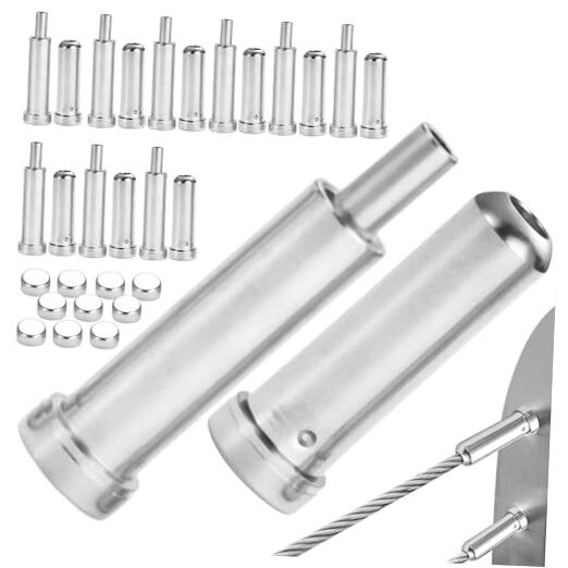 1/8" Quick-Connect Cable Railing Kit - 10 Sets, Tool-Free Standard