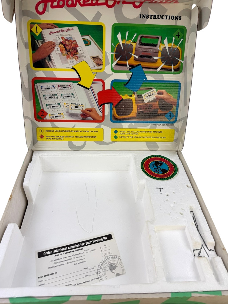 Vintage Hooked On Phonics AND Hooked On Math Complete W/Reading Power Box & SRA
