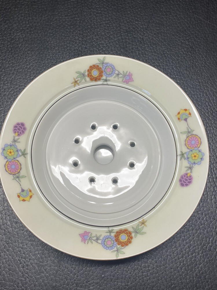 Phoenix China Czech 3pc Covered Butter Dish Floral