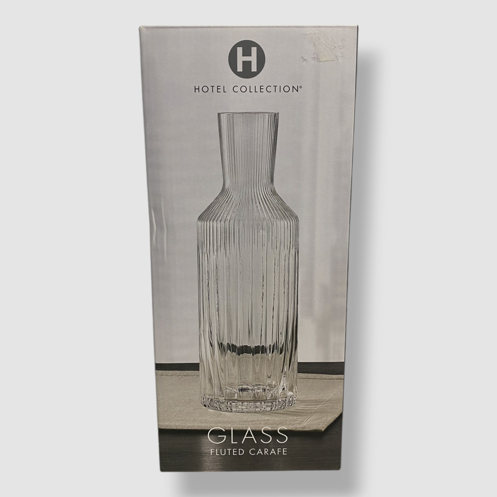 Hotel Collection Clear Fluted Carafe