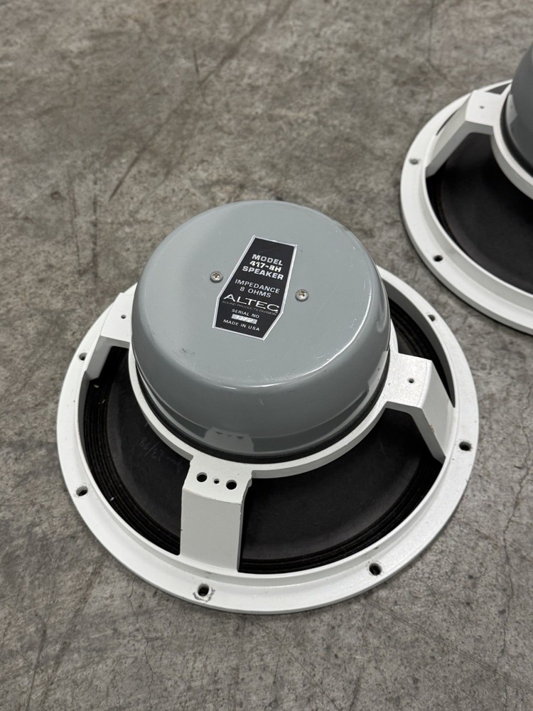Vintage Altec Lansing 417-8H Speaker Pair 12”