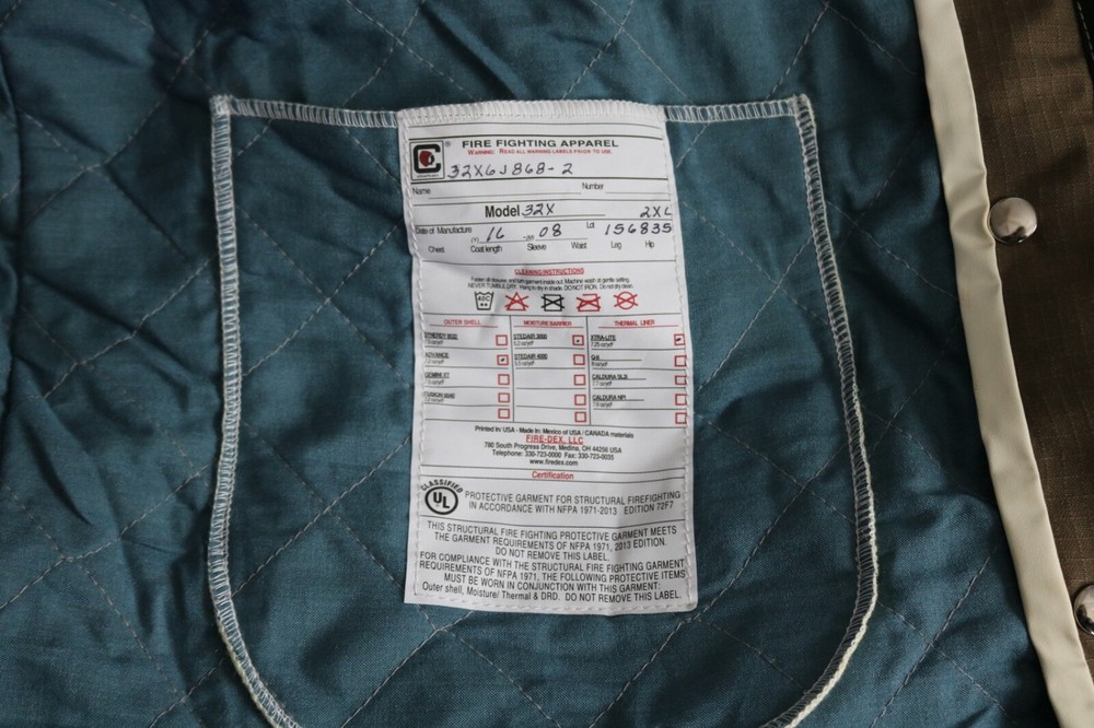 chieftain firefighter bunker jacket and pants NWOT