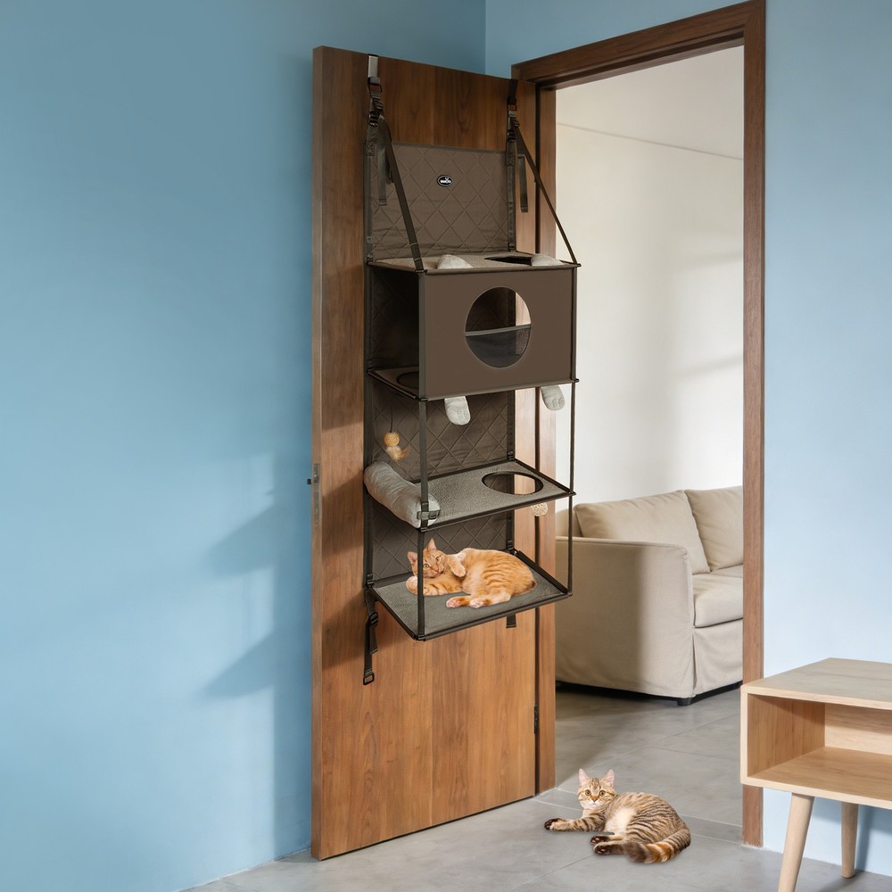 Flexible Adjustable Cat Tree, Door-mounted Cat Climbing Frame, Hanging Cat Tree