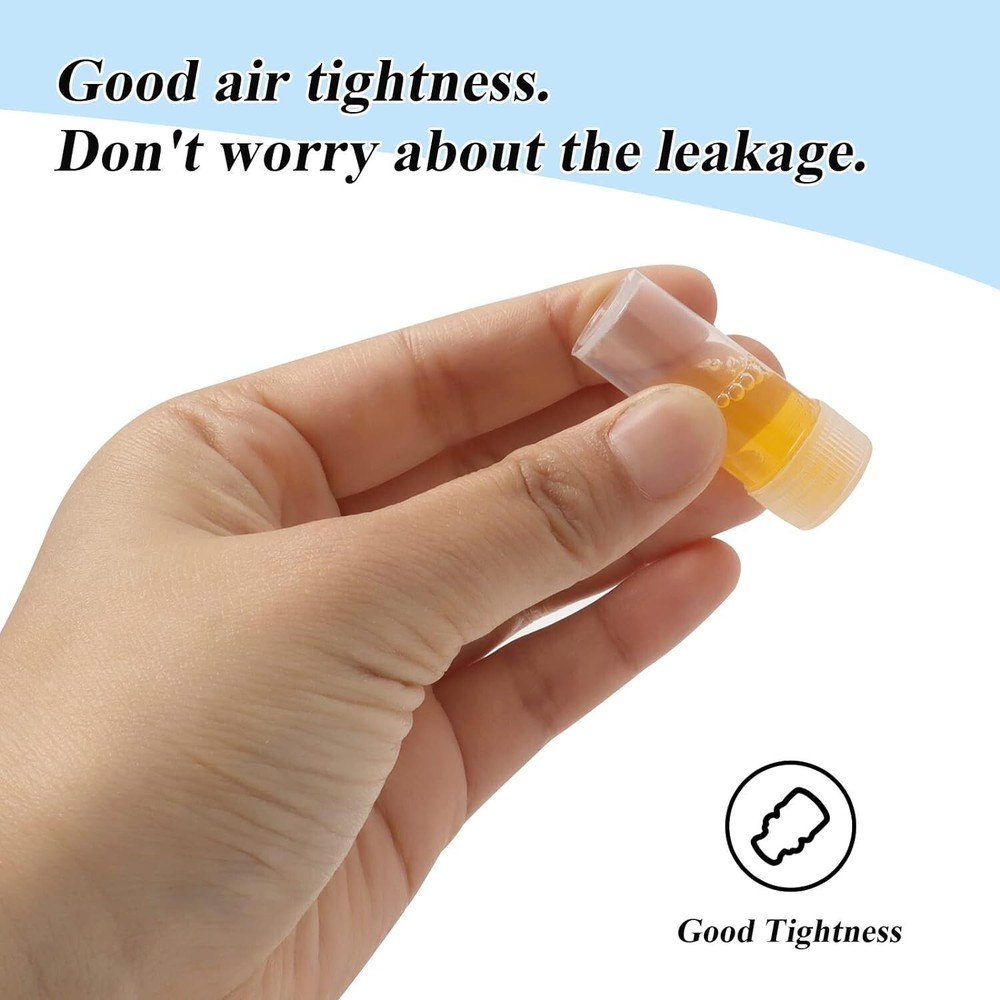 100Pcs 7ml Plastic Empty Sample Bottles Mini Vials Small Items Storage Container