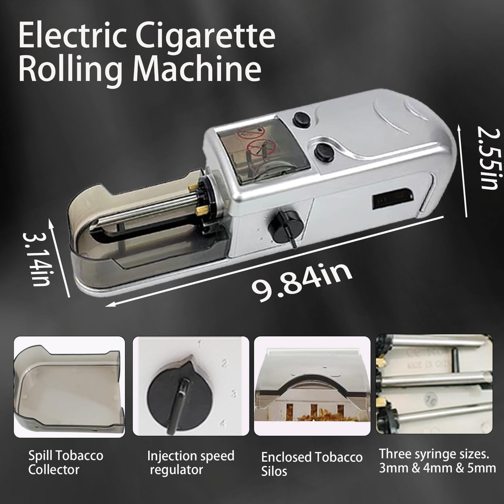 Electric Automatic Cigarette Cone Rolling Machine, Portable Pre-Rolled Loader...