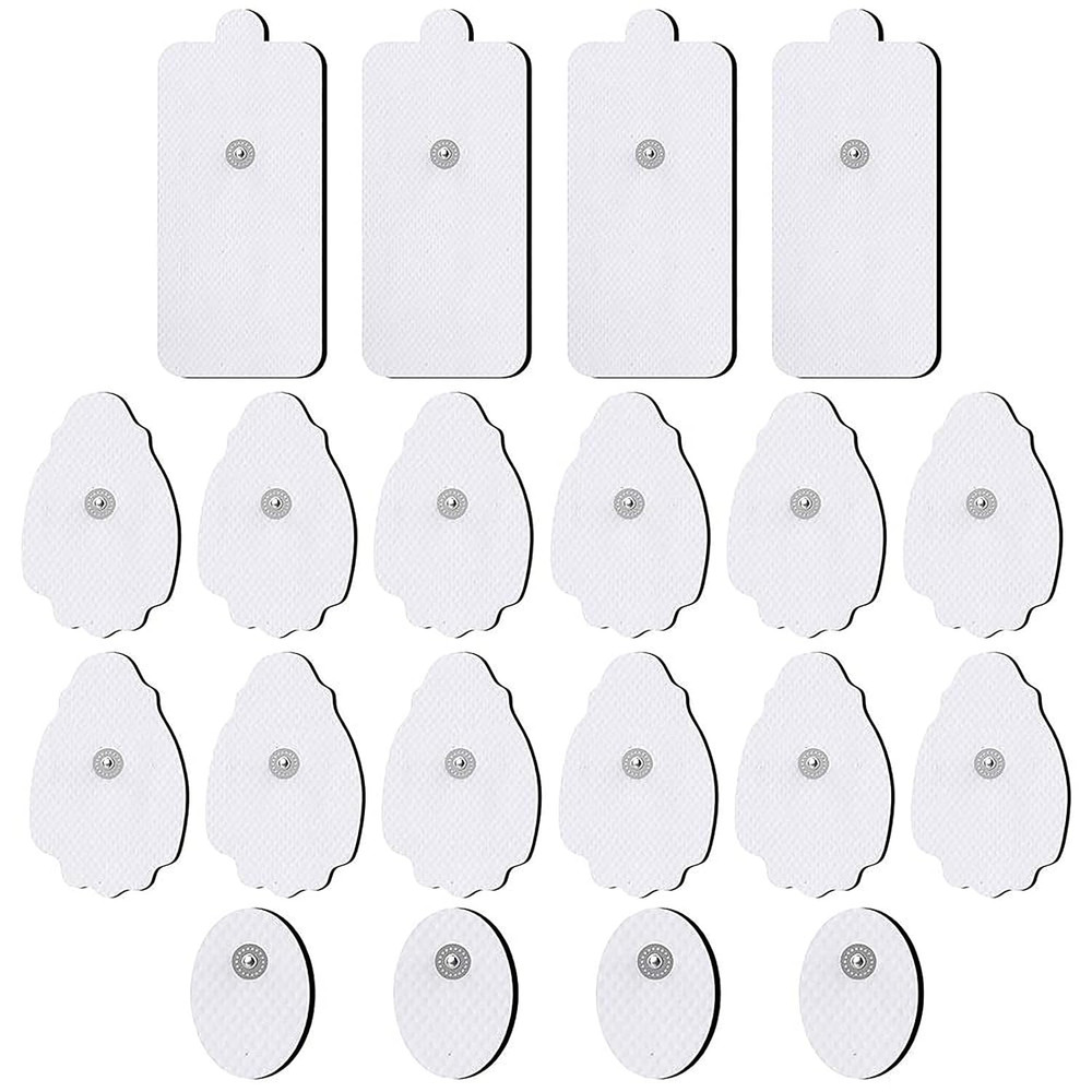 TENS/EMS Unit Replacement Pads NURSAL 20 Pack 3.5Mm Snap Electrode Patches for E