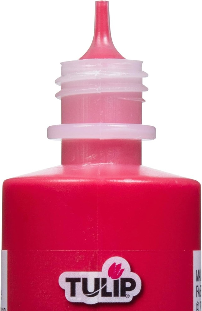 Vibrant 4oz Deep Red Fabric Paint with Precision Tip - Perfect for DIY Projects