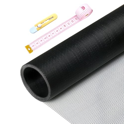 Pet Proof Window Screen Replacement Kit,39" W x 118" L Durable Window Screen