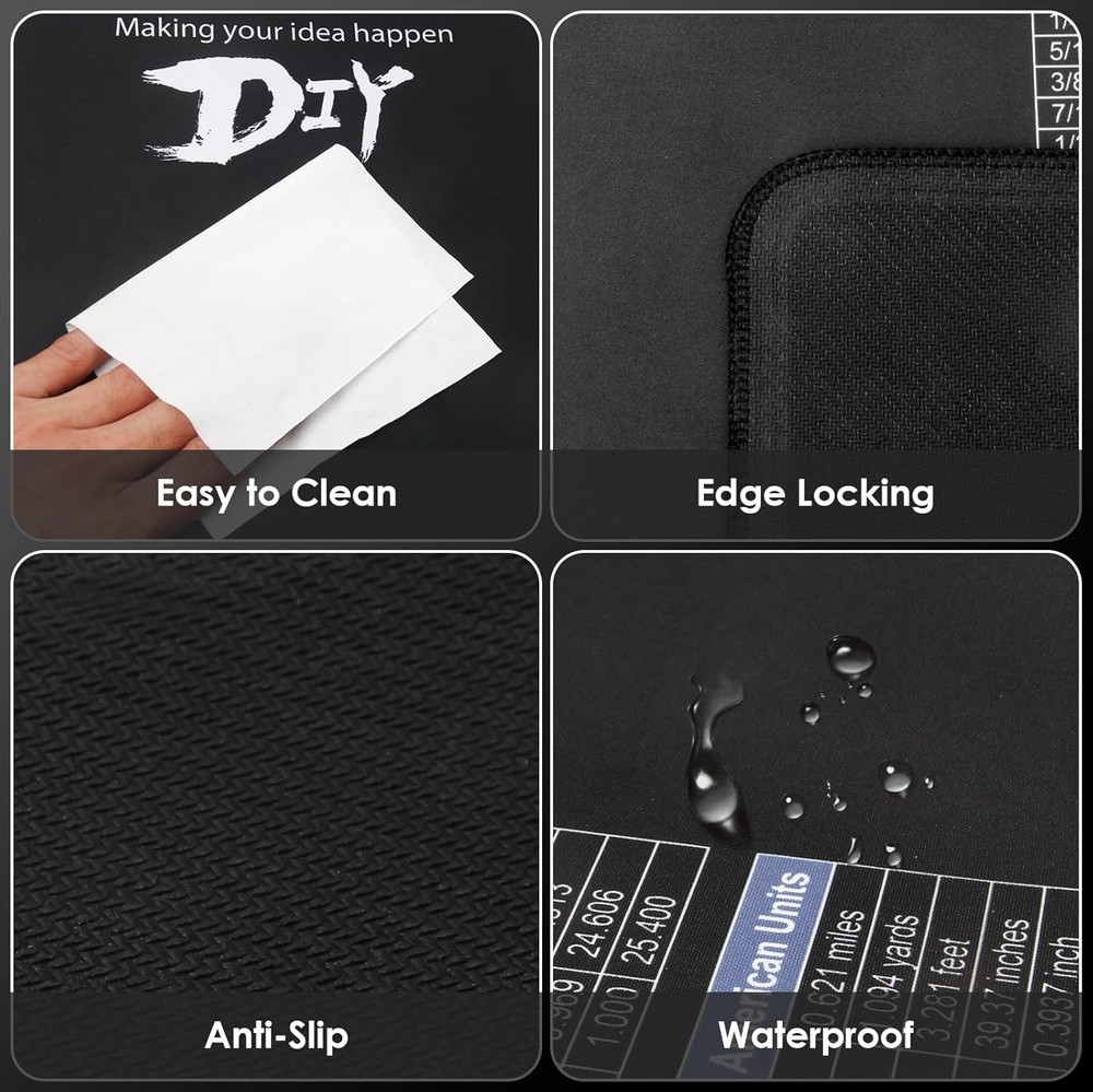 39.5�X18� DIY Worktable Mat Large Work Bench Workshop Workbench Black