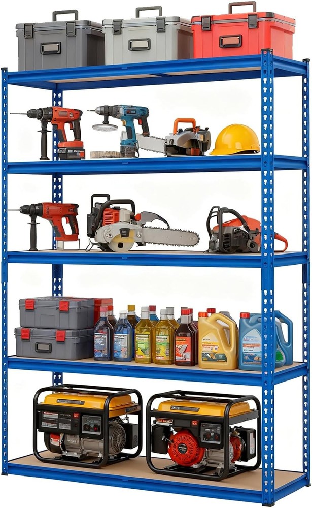 Adjustable 5-Tier Storage Shelving Unit Garage Storage Rack 2500LBS 48"x18"x72"