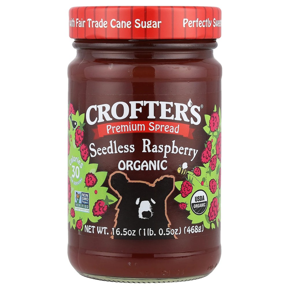 Organic Premium Spread, Seedless Raspberry, 16.5 oz (468 g)